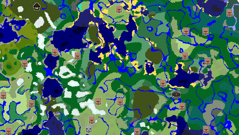 seed map of the area around spawn as it was in 1.18