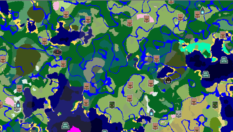 seed map of the area east of spawn as it was in 1.20