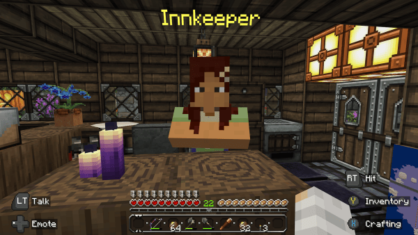 GIF of the Innkeeper with some dialogue options shown